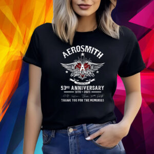 Aerosmith authentic 53rd anniversary 1970-2023 thank you for the memories signatures Shirt