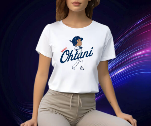 Official Shohei Ohtani Batting Caricature Shirt