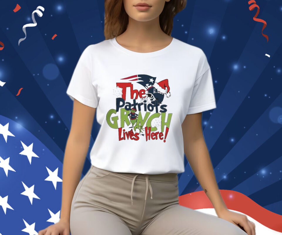 The Patriots Grinch Lives Here Christmas Shirt