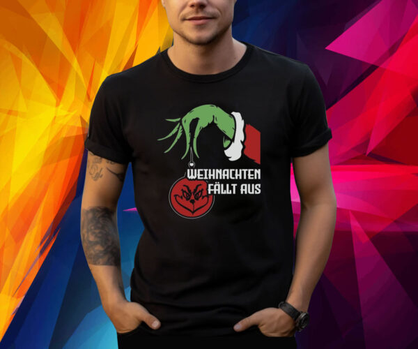 Grinch Face Weihnachten Fällt Aus Shirt