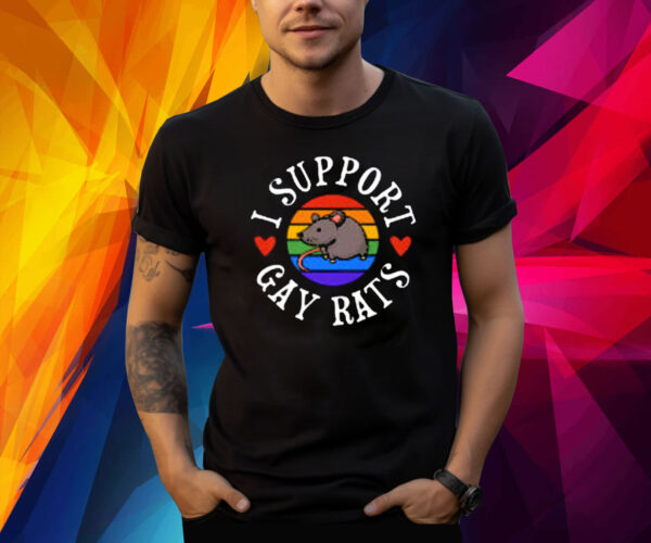 I Support Gay Rats Lgbtq Ally Pun Joke Parade Shirt