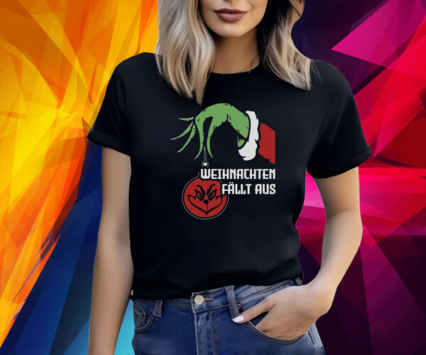 Grinch Face Weihnachten Fällt Aus Shirt