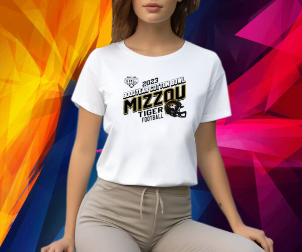 2023 Goodyear Cotton Bowl Merch Mizzou Tigers Helmet Shirt