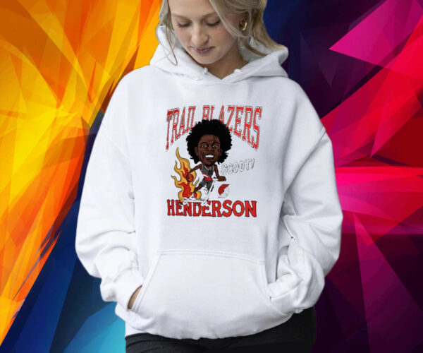 Scoot Henderson Portland Trail Blazers Homage Caricature Tri-Blend Shirts