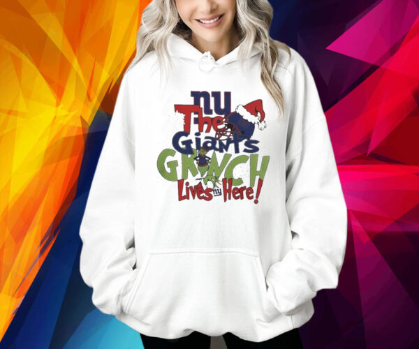 The New York Giants x Grinch Lives Here Christmas Shirt