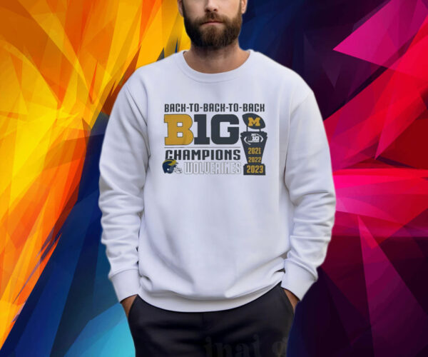 Michigan Wolverines Logo 2023 Big 10 Trophy Conference Champions Shirt