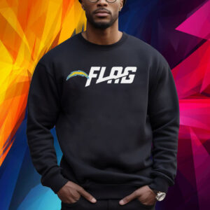 NFL flag los angeles chargers logo gear trI blend shirt