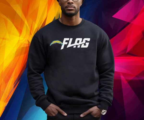 NFL flag los angeles chargers logo gear trI blend shirt