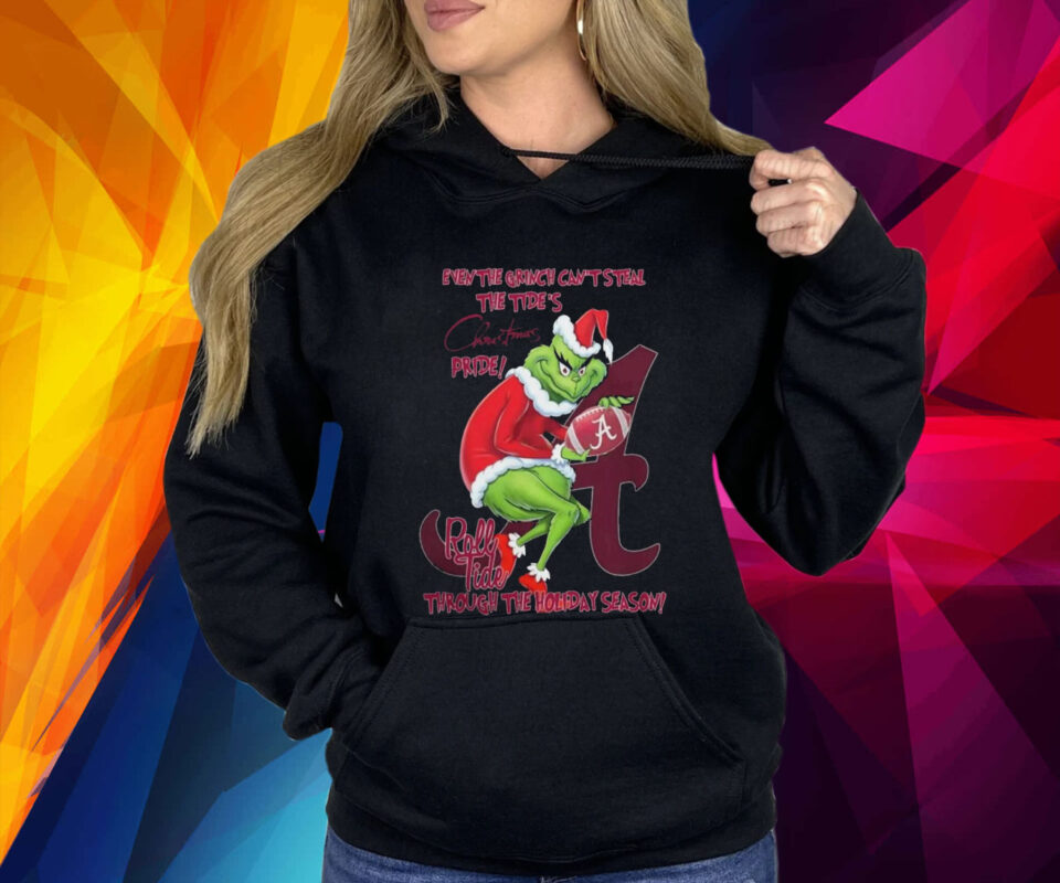 Alabama crimson tide team NFL roll tide even the grinch can’t steal the tide’s christmas pride mascot Shirt