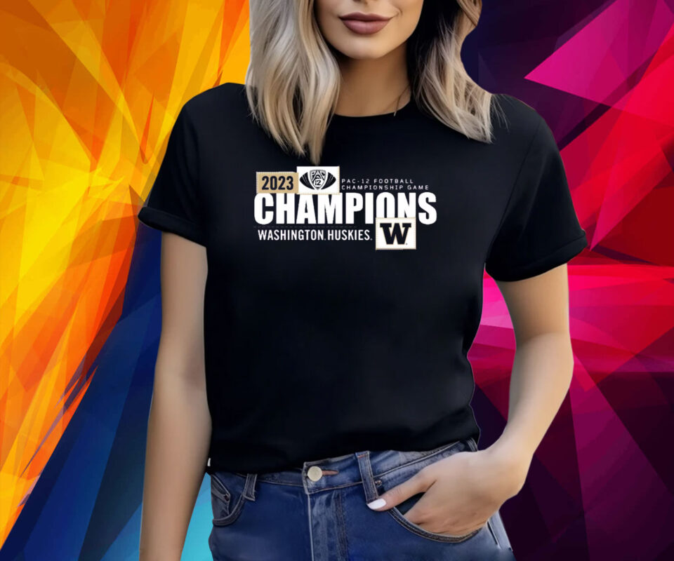 Washington Huskies 2023 Pac-12 Football Conference Champions TShirts