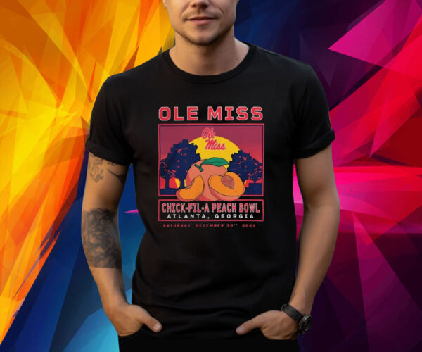 2023 Peach Bowl Merch Ole Miss Rebels Fierce Competitor Shirt