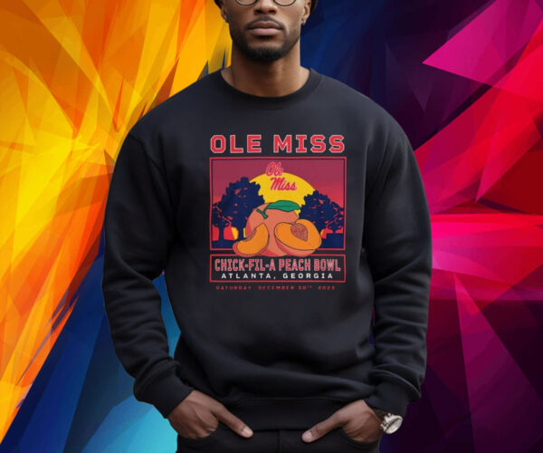 2023 Peach Bowl Merch Ole Miss Rebels Fierce Competitor Shirt