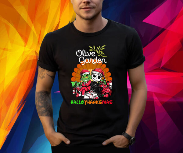 Grinch Jack Skellington Olive Garden Hallo Thanks Mas Shirt