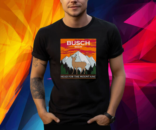 Busch Beer Head for the Mountains Deer Hunting Shirt