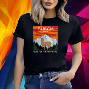 Busch Beer Head for the Mountains Deer Hunting Shirt