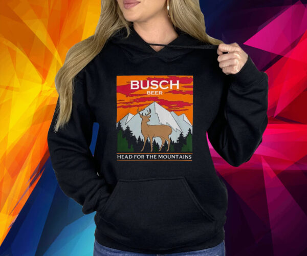 Busch Beer Head for the Mountains Deer Hunting Shirt