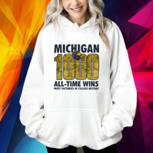 Michigan Wolverines Yellow 1000 All Time Wins Shirt