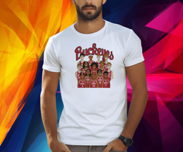 Ohio state buckeyes men’s basketball caricature roster osu buckeyes basketball team Shirt