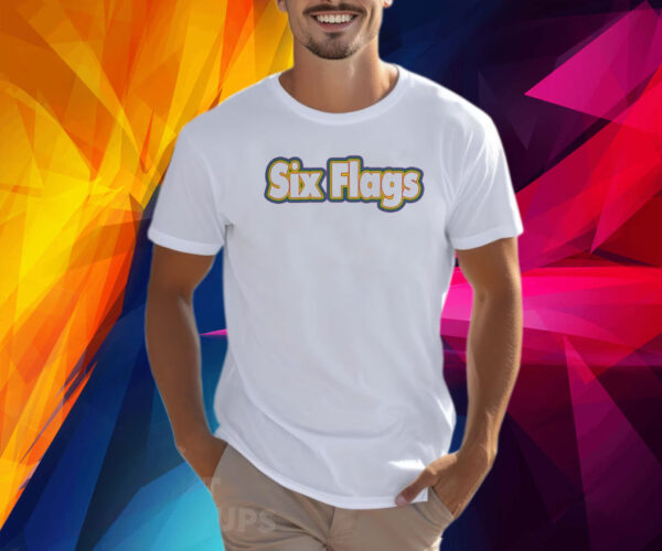 Six Flags Merch Rainbow Shirt