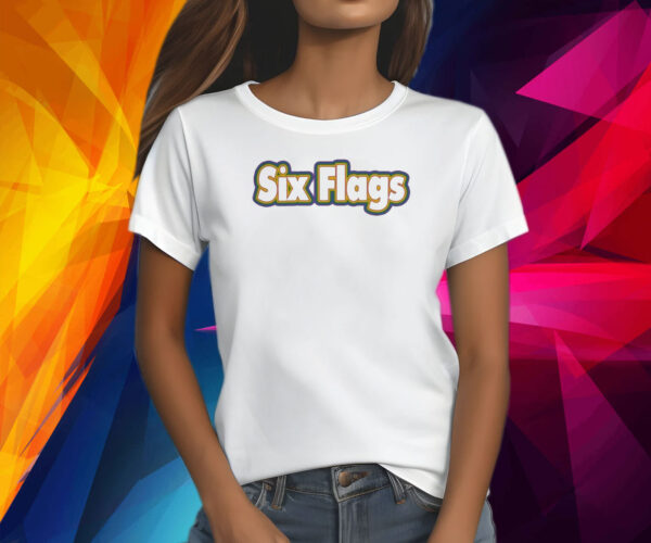 Six Flags Merch Rainbow Shirt