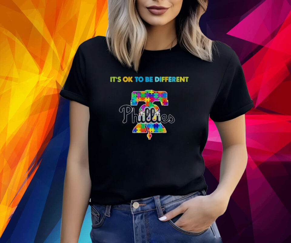 MLB Philadelphia Phillies Its Ok To Be Different Autism Shirt