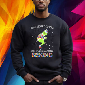 Grinch Autism In A World Where You Can Be Anything Be Kind Christmas 2023 Shirt