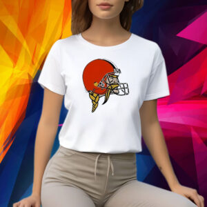 Minnesota vikings logo wearing Cleveland browns logo Shirt
