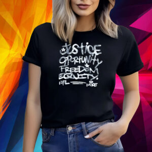 Official Mike Tomlin Justice Opportunity Equity Freedom T-Shirt