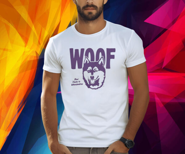 Washington Huskies Woof Bow Down Retro Shirt