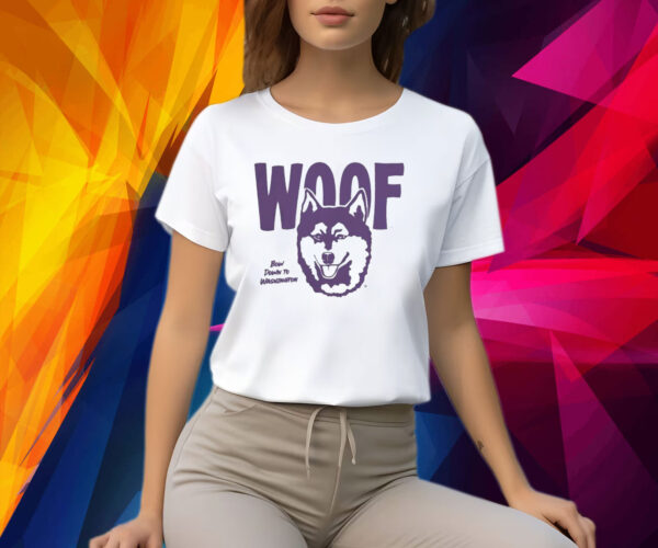 Washington Huskies Woof Bow Down Retro Shirt