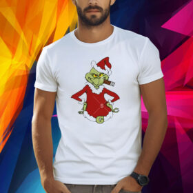 Santa Grinch Smoking A Cigar Merry Christmas Shirts