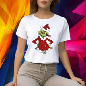 Santa Grinch Smoking A Cigar Merry Christmas Shirts