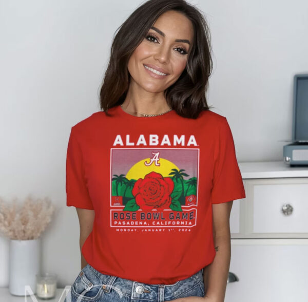 Crimson Alabama Crimson Tide College Football Playoff 2024 Rose Bowl Shirt