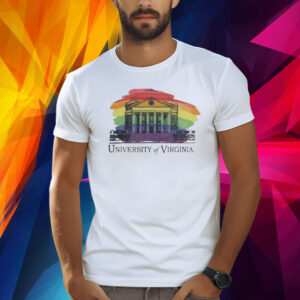 Virginia Cavaliers Rotunda Pride LGBTQ Ringspun Shirt