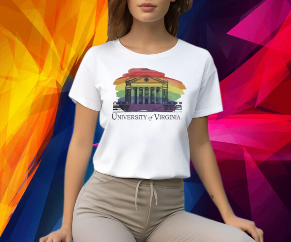 Virginia Cavaliers Rotunda Pride LGBTQ Ringspun Shirt