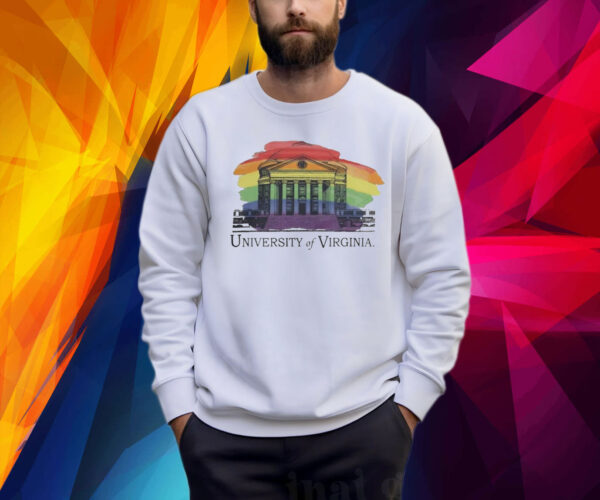 Virginia Cavaliers Rotunda Pride LGBTQ Ringspun Shirt