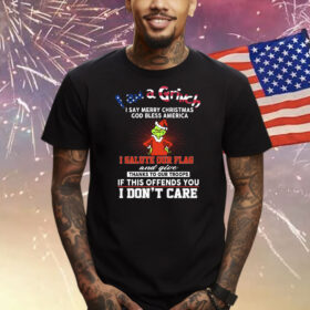 I Am A Grinch I Say Merry Christmas God Bless America Shirts