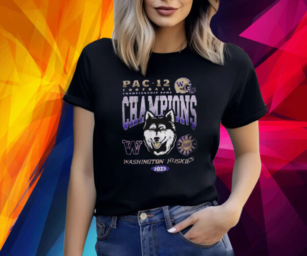 Washington Huskies 2023 Pac-12 Champions TShirts