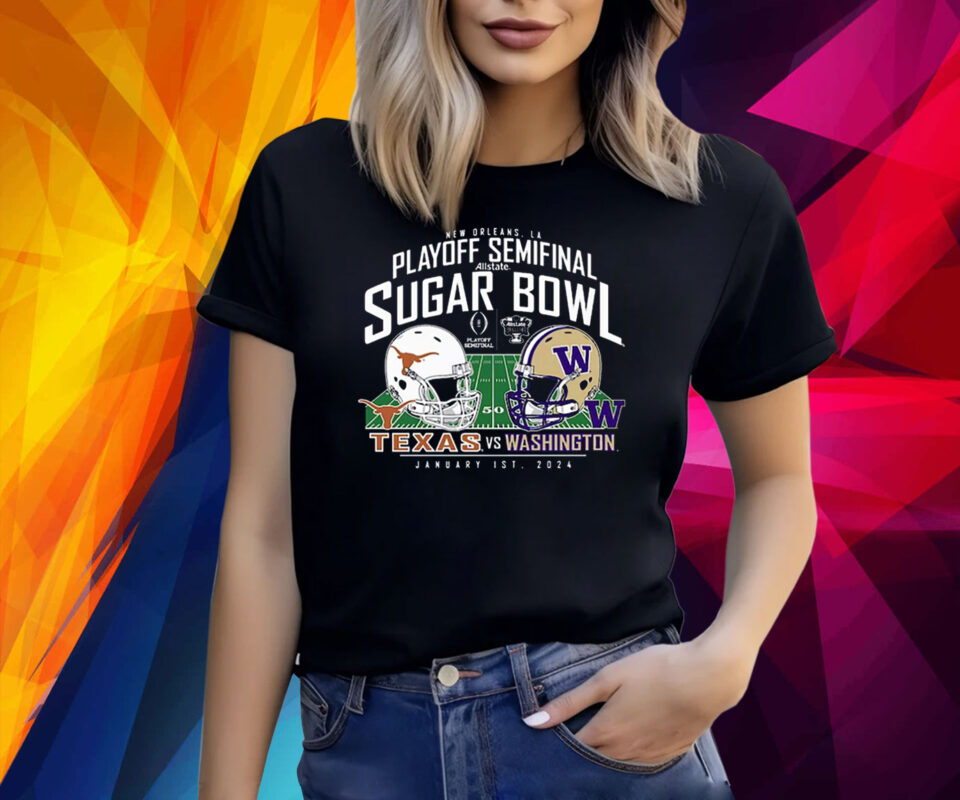 Washington Huskies Vs Texas Longhorns College Football Playoff 2024 Sugar Bowl Matchup Shirt