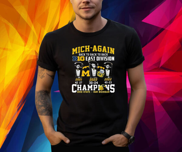 Mich-Again Back To Back To Back Big East Division Champions Shirt