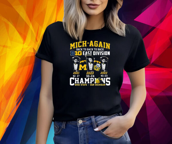 Mich-Again Back To Back To Back Big East Division Champions Shirt