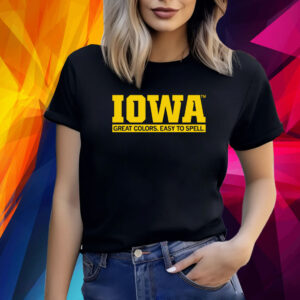 IOWA: GREAT COLORS EASY TO SPELL TSHIRTS