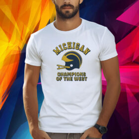 Michigan Wolverines Football Winged Helmet Champions of the West Shirt