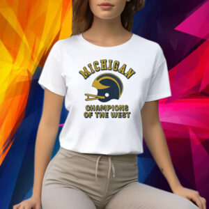 Michigan Wolverines Football Winged Helmet Champions of the West Shirt