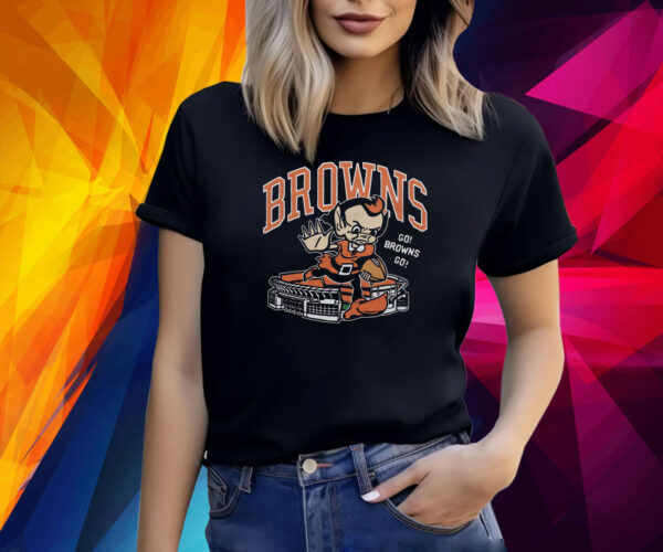 Cleveland Browns Brownie Stiff Arm Stadium Shirt