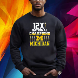 Michigan 12X National Champions Shirt