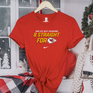 Kansas City Chiefs Afc West Division Champions 8 Straight For T-Shirt