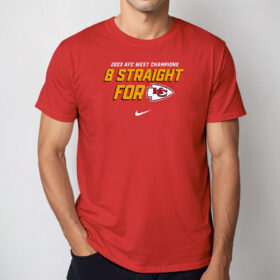 Kansas City Chiefs Afc West Division Champions 8 Straight For T-Shirt