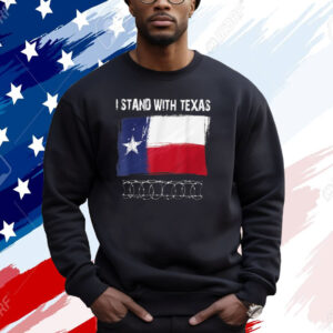 I Stand With Texas Razor Wire Border Shirt