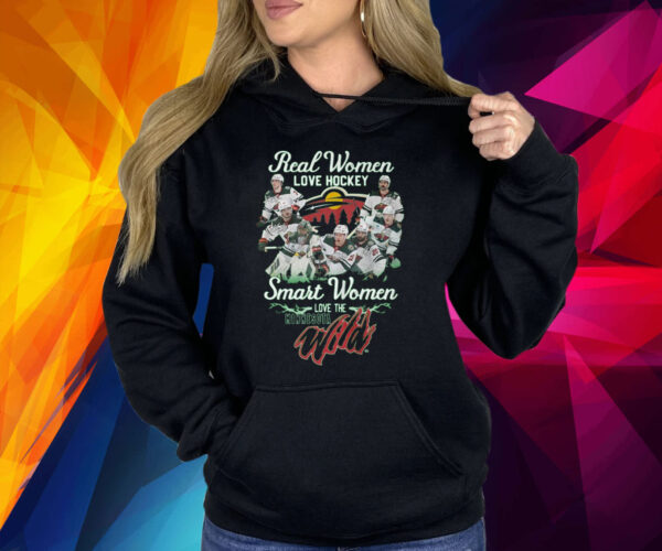 Real Women Love Hockey Smart Women Love The Minnesota Wild Shirt